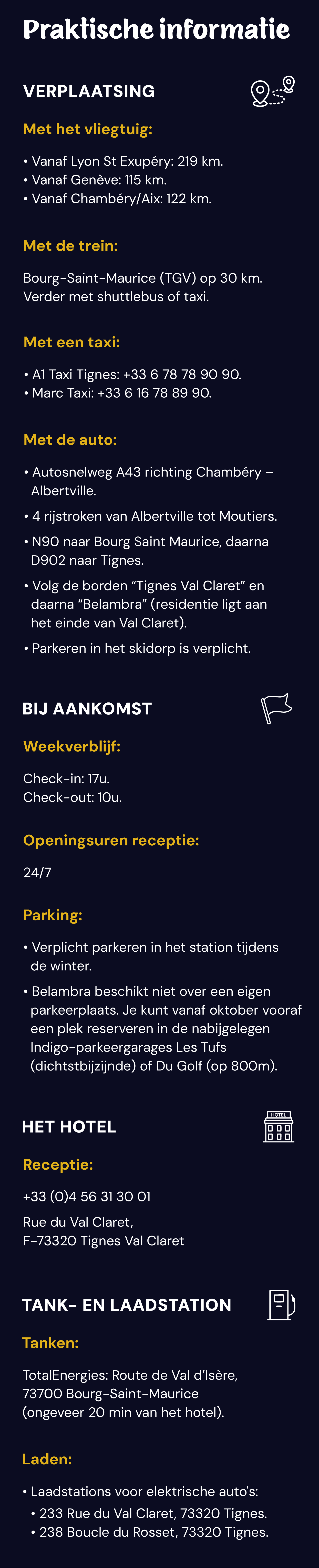 Tignes praktisch